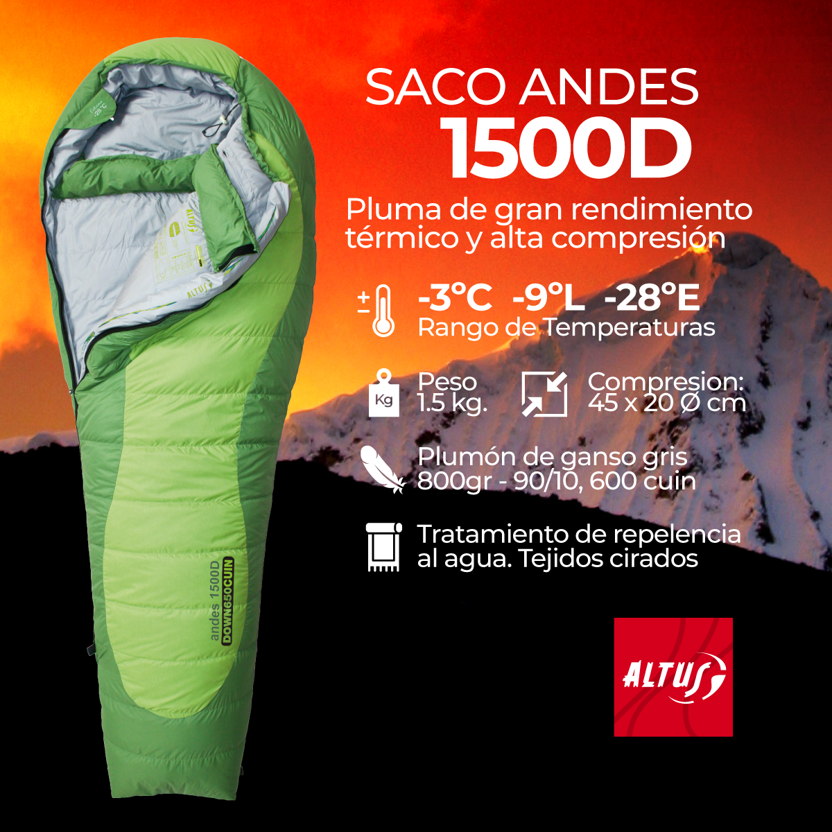 SACO PLUMA / FIBRA / SABANA DE DORMIR